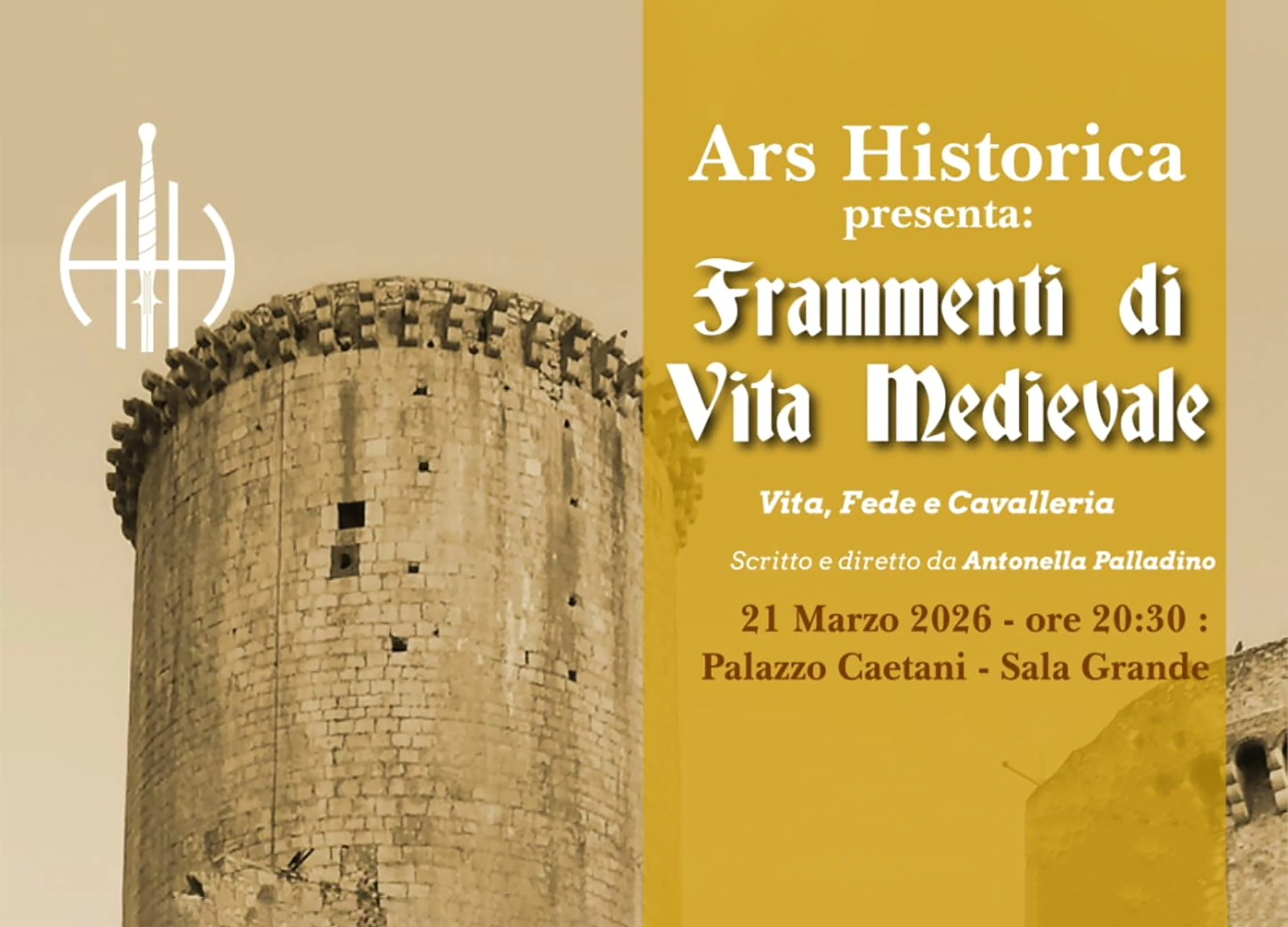 La locandina di Frammenti di Vita Medievale a Fondi