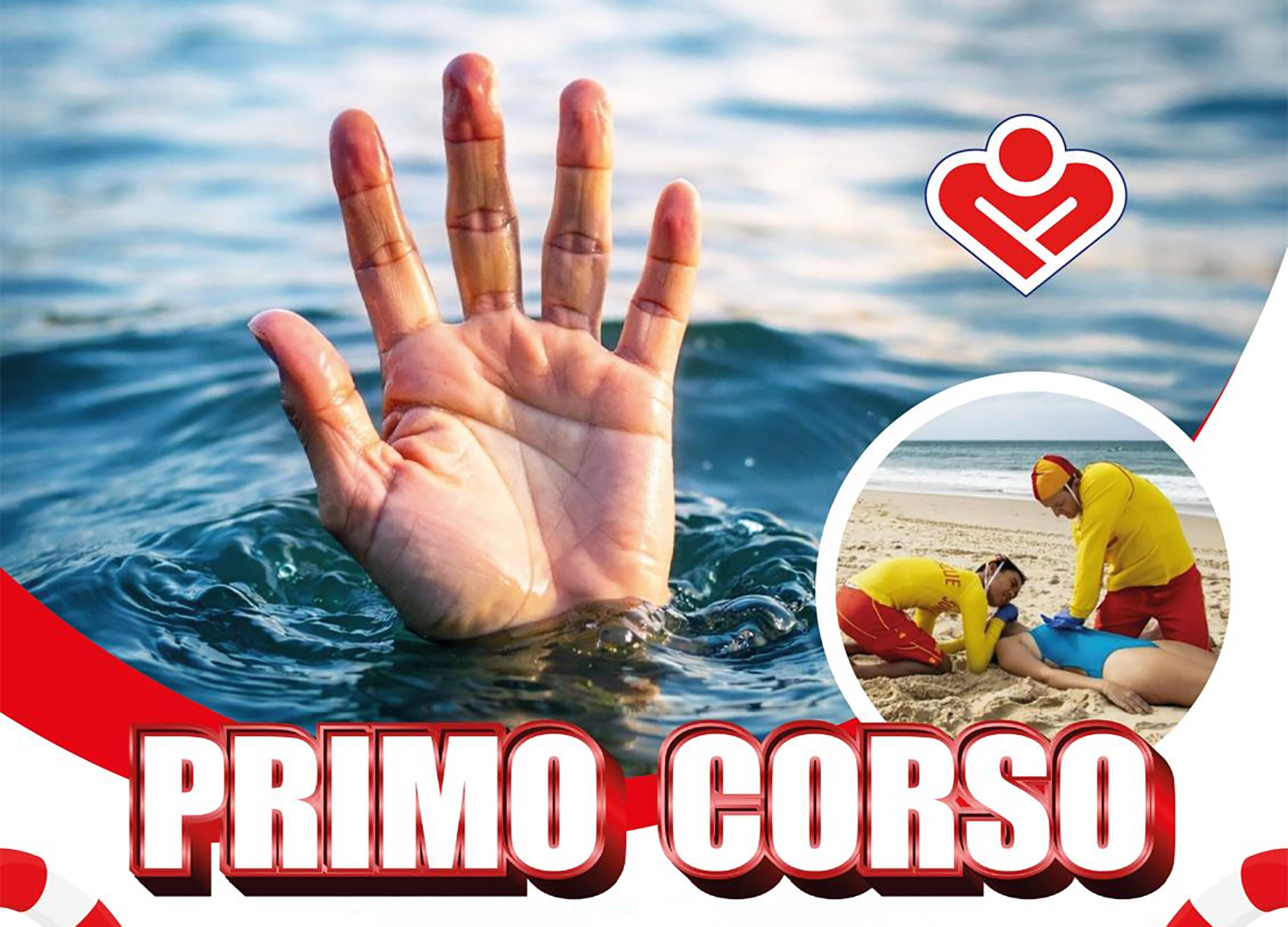 La locandina del Corso di soccorso a San Felice Circeo